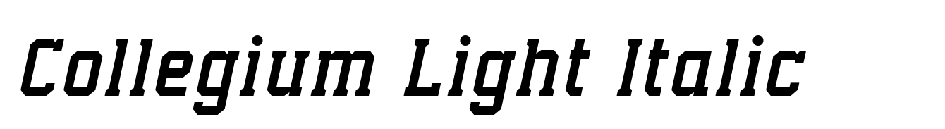 Collegium Light Italic